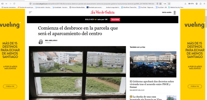 Comienza el desbroce en la parcela que será el aparcamiento del centro