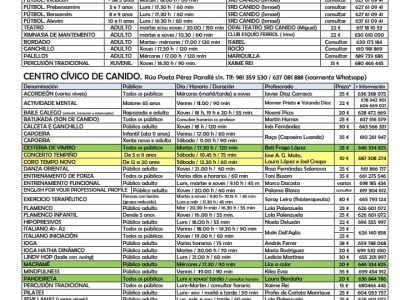 ABERTAS AS INSCRICIÓNS ACTIVIDADES 26/27